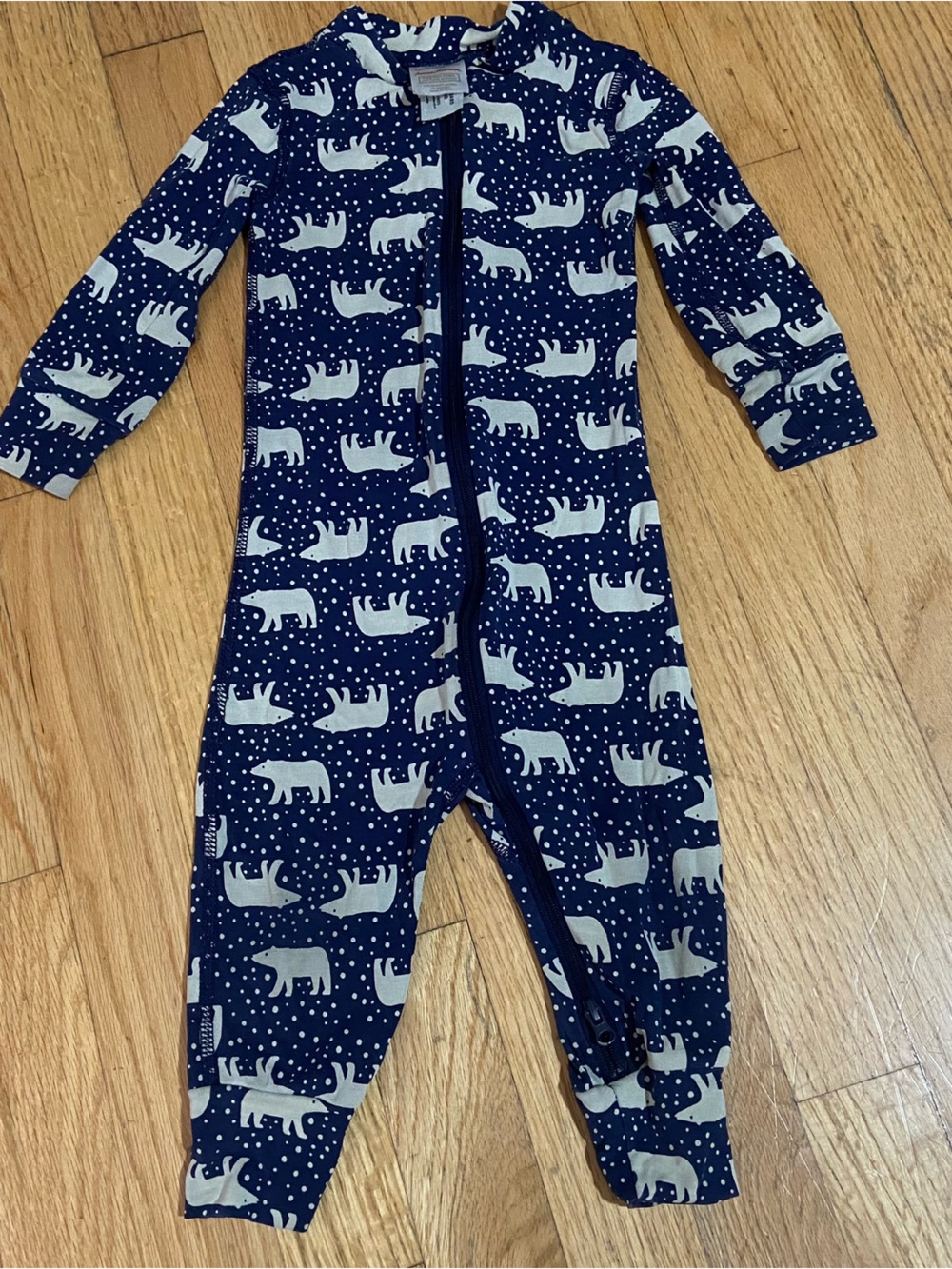Hanna Andersson HannaSoft tencel Sleeper Pajamas Polar Bear 12-18M / 75cm